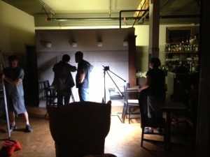 Setting up the shot on the set of Inspiration, with Ampersand Productions, 2013