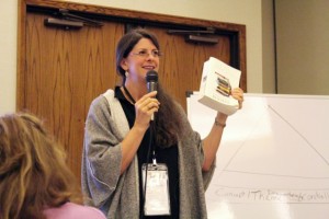 Best-selling author Jennifer Lauck leading a workshop.