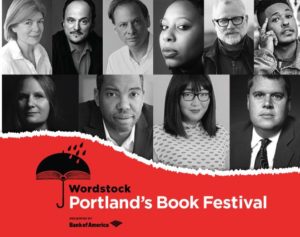 Wordstock Logo with images of several authors