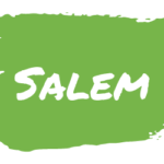 Text - salem on green paint slash