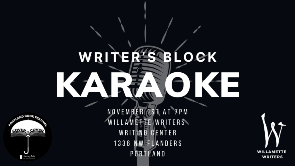 Writers Block Karaoke Party Graphic